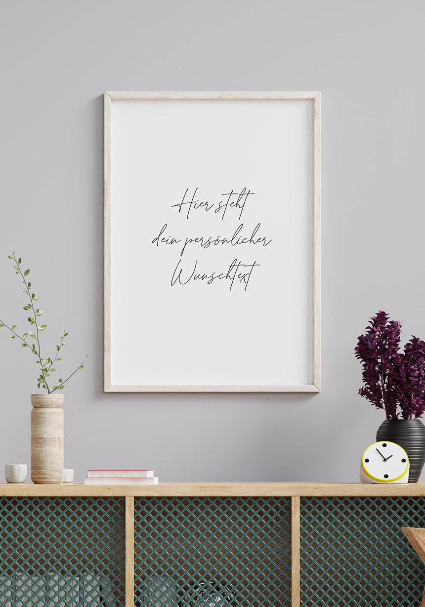 Poster mit deinem Wunschtext Handschrift