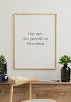 Poster mit deinem Wunschtext moderne Schrift