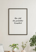 Poster mit deinem Wunschtext Schönschrift