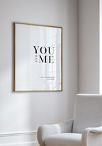 You and Me - Personalisierbares Poster im Bilderrahmen