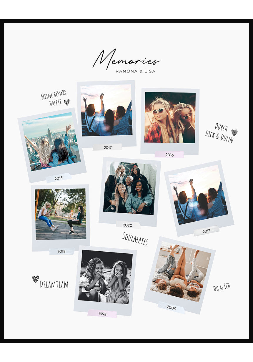 Personalisierte Fotocollage als Poster Wanddeko