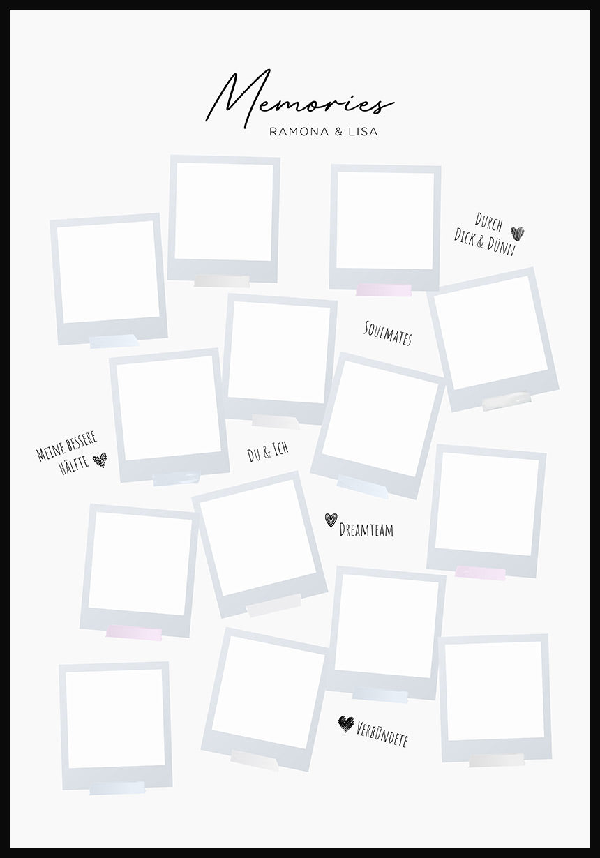 Personalisierte Fotocollage als Poster Vorlage