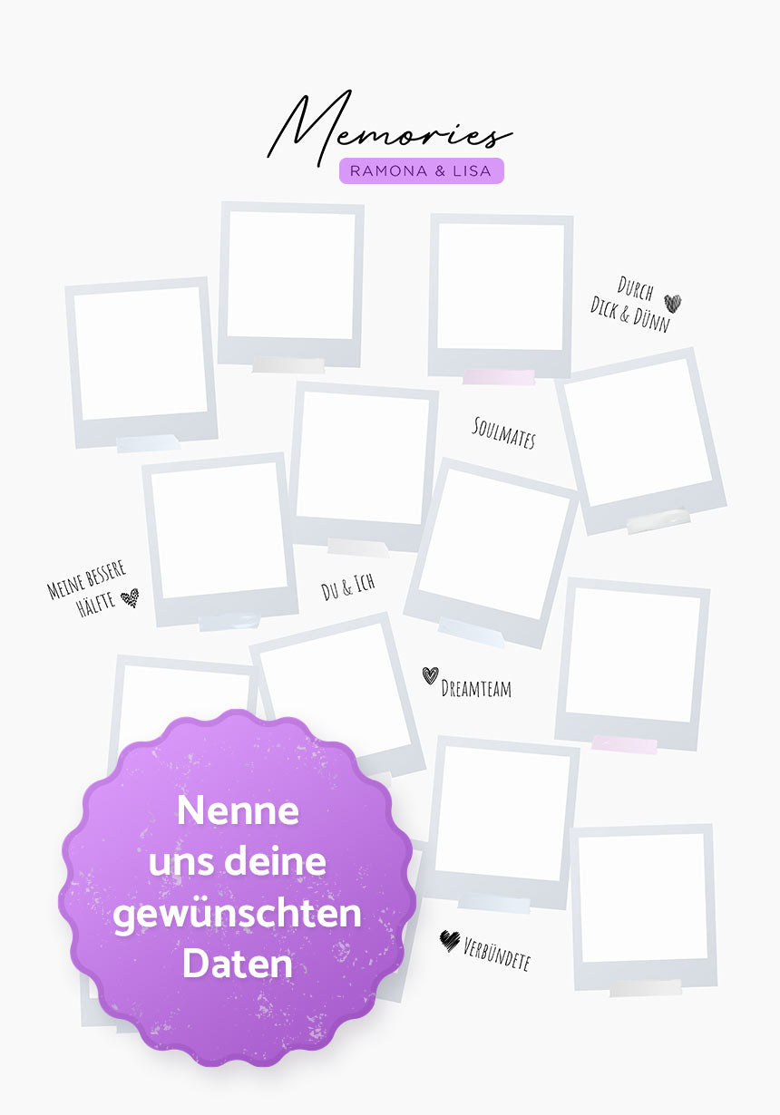 Personalisierte Fotocollage als Poster deine Daten
