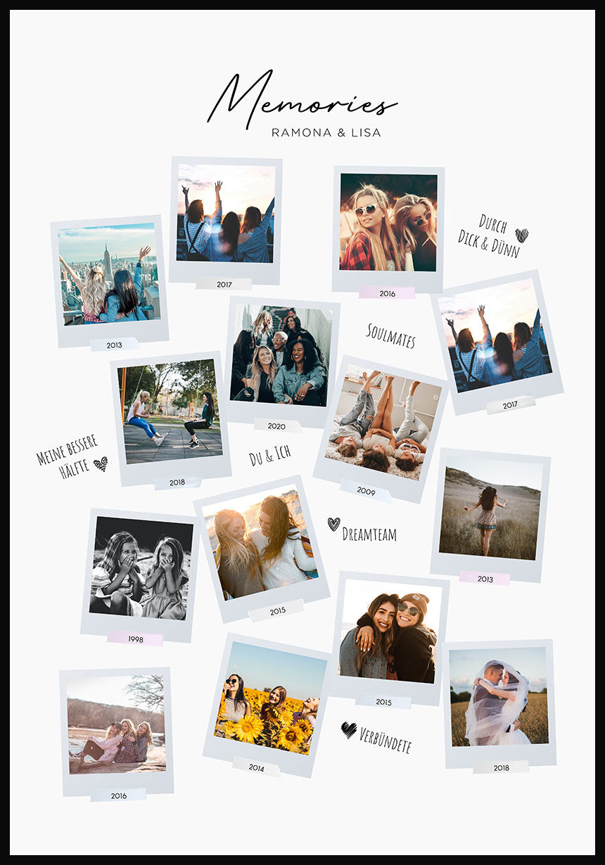Personalisierte Fotocollage als Poster mit Bildern