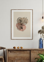 flower line poster living room