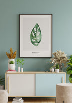 Poster Plant Monstera Adansonii over sideboard