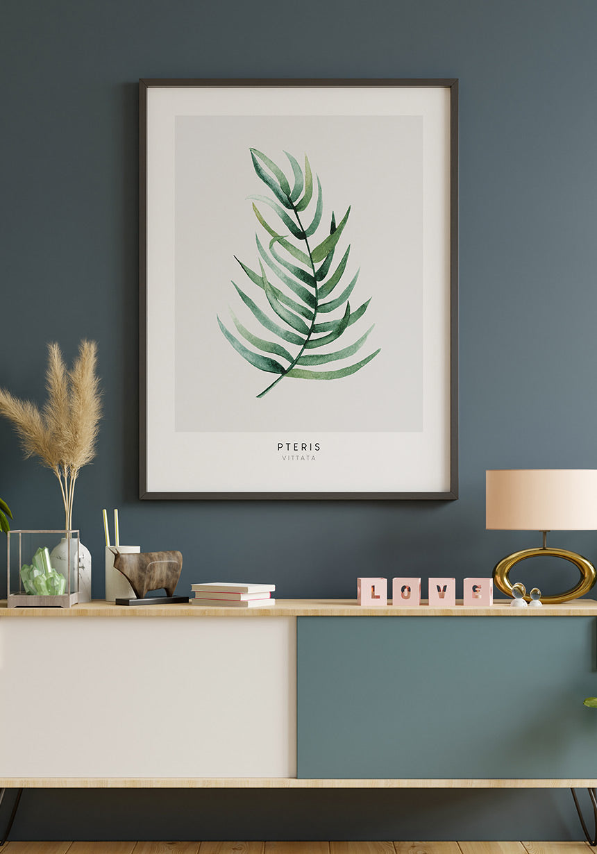 Poster Pteris Vittata plant in the living room
