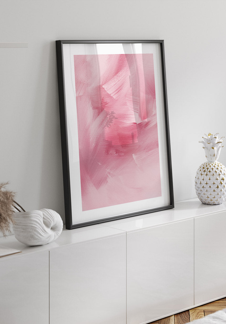 Poster brush texture pink for the living room