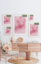 Poster Pinseltextur pink poster sizes
