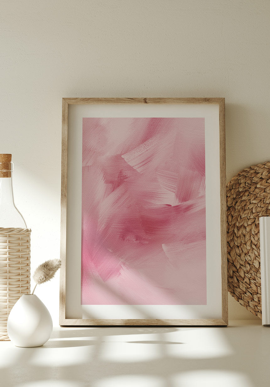 Poster brush textur pink kitchen poster