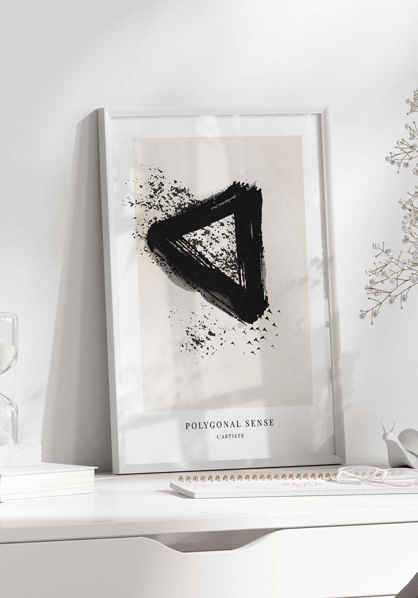 Polygonal Sense - Abstract Poster with triangle