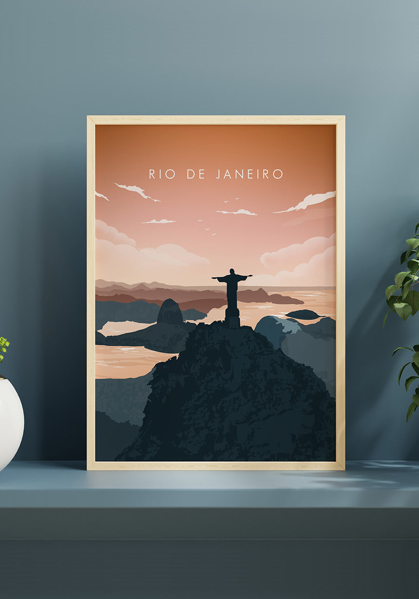 Illustrated poster Rio de Janeiro Living room