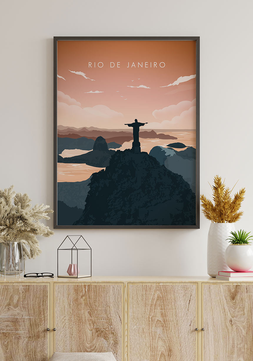 Illustrated poster Rio de Janeiro for home
