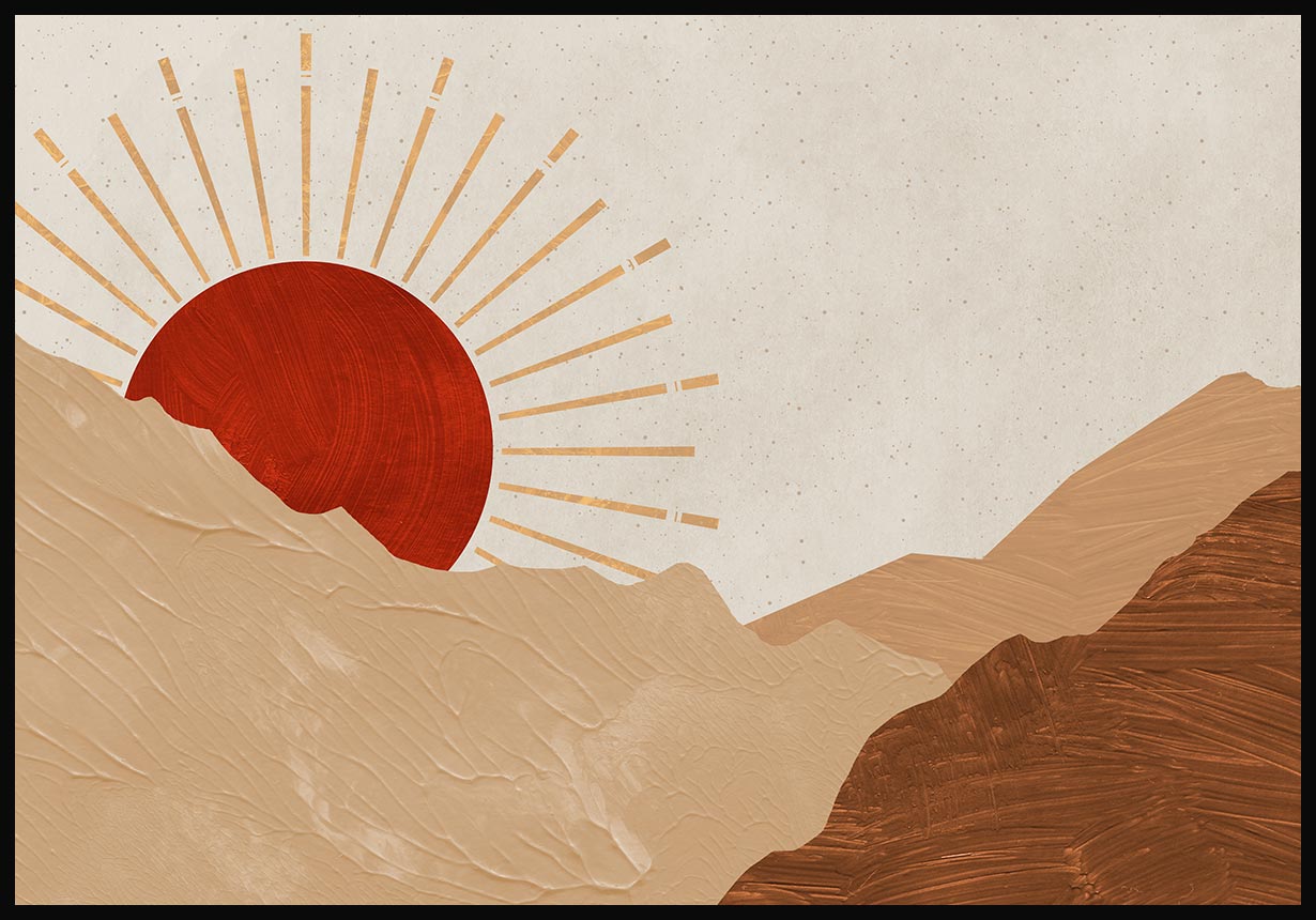 Poster red sundry in the mountains No. 1