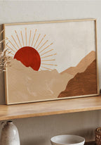 Poster red sundry in the mountains No. 1 within the frame