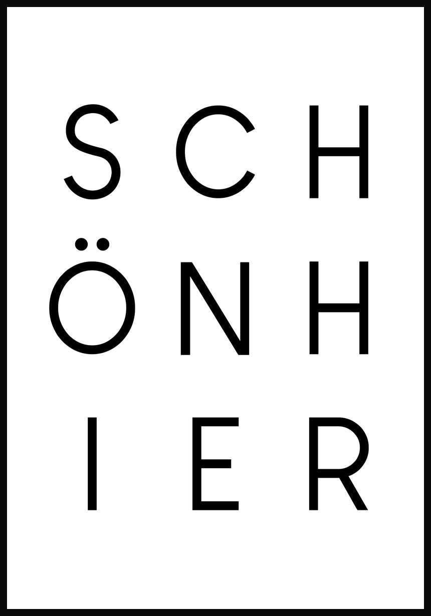Here you can find Spruch Poster Weiss