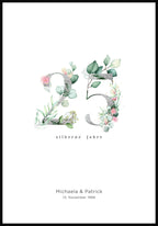Silberne Hochzeit - Personalisierbares Poster