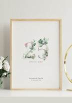 Silberne Hochzeit - Personalisierbares Poster 25 Jahre