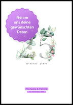Silberne Hochzeit - Personalisierbares Poster mit Daten