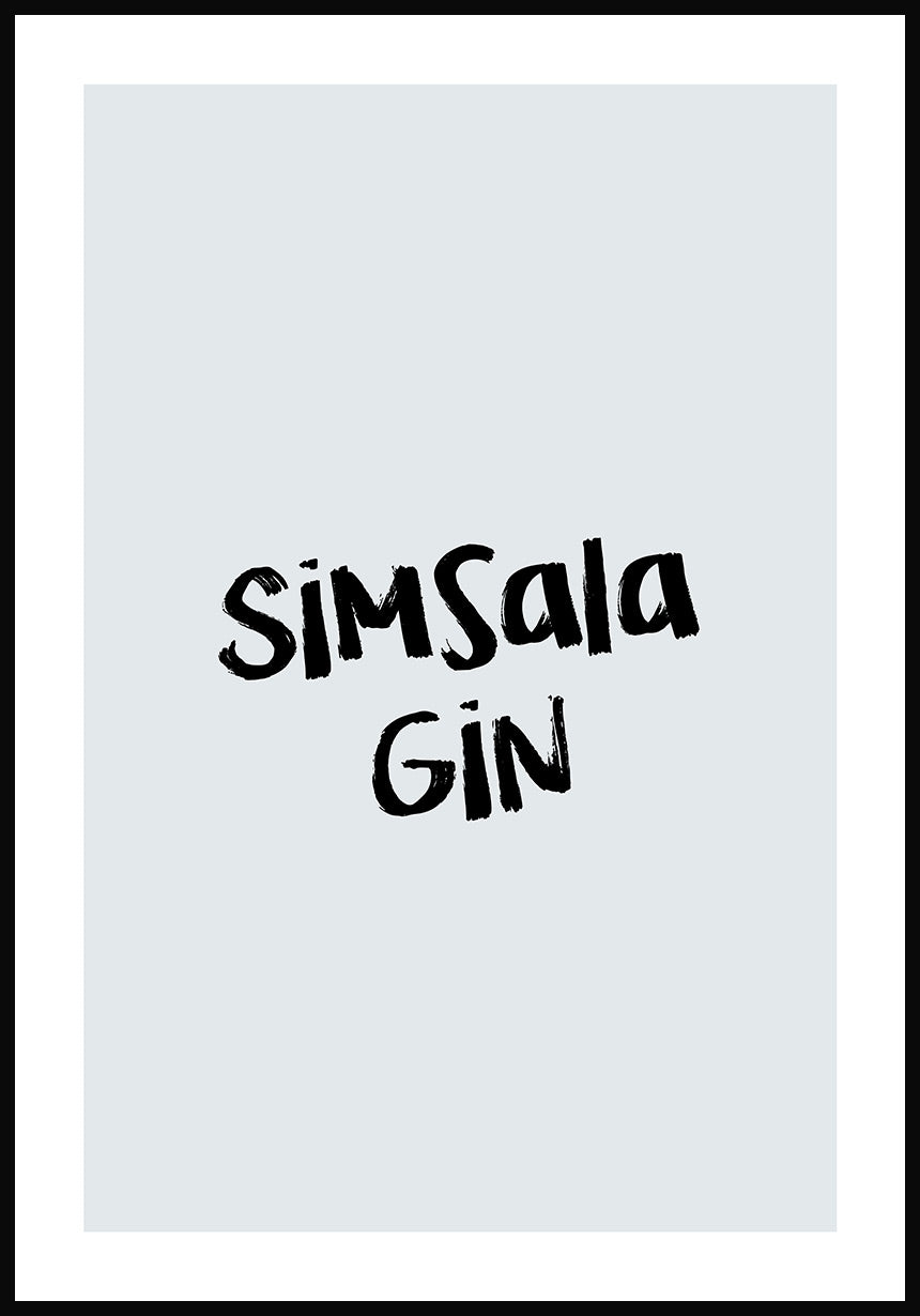 Poster Simsala Gin grey blue