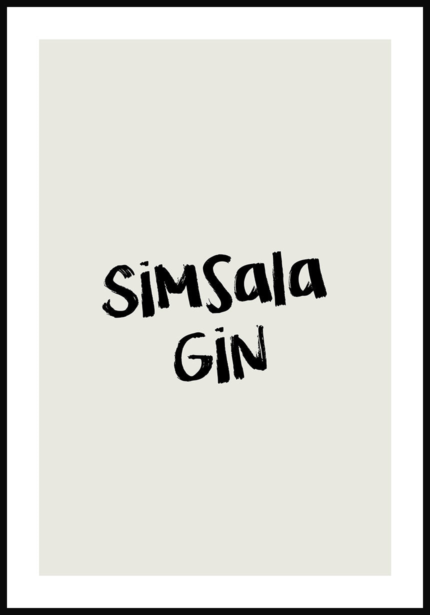 Poster Simsala Gin olive green