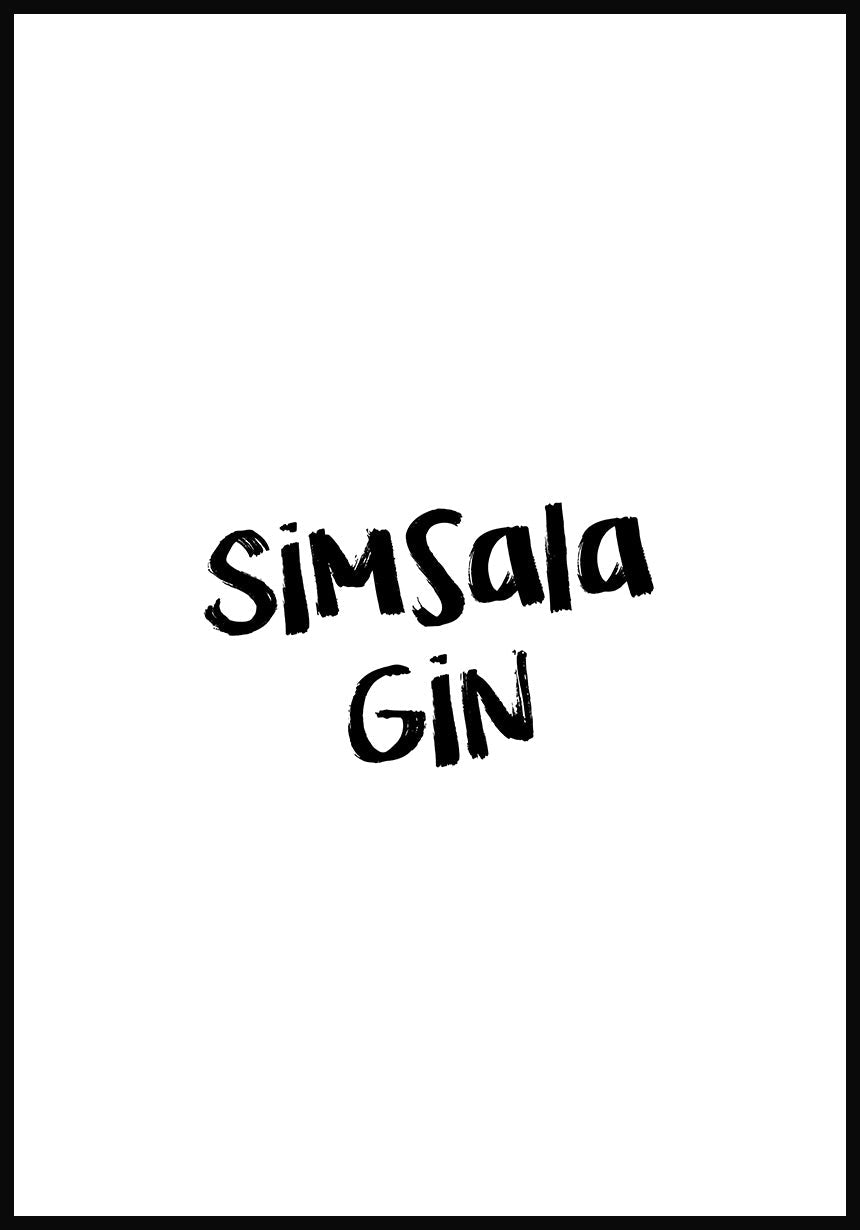 Poster Simsala Gin white