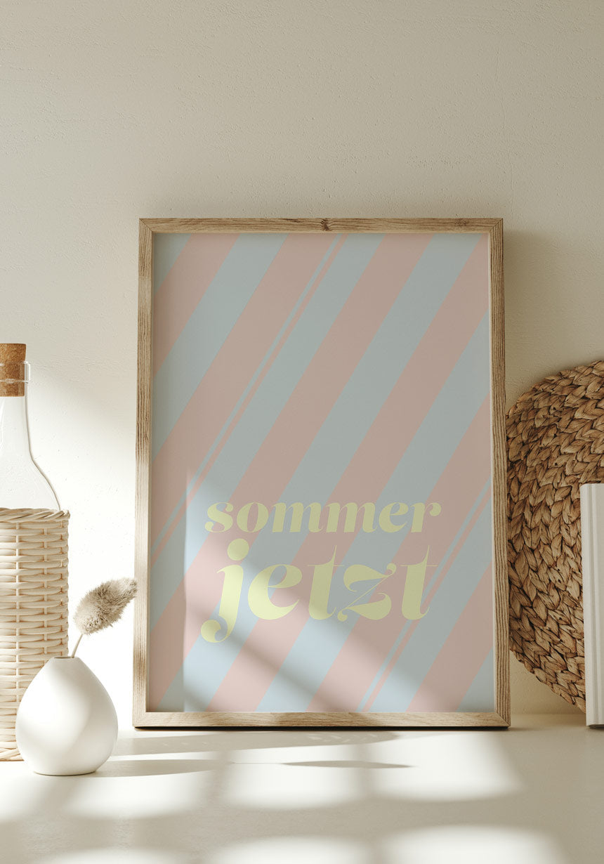 Poster Typography Summer Now Image Frame