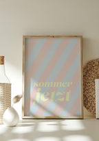 Poster Typography Summer Now Image Frame
