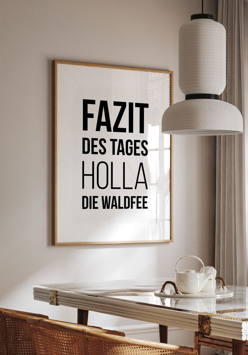Poster Spruch Poster Holla the forest fairy for the kitchen