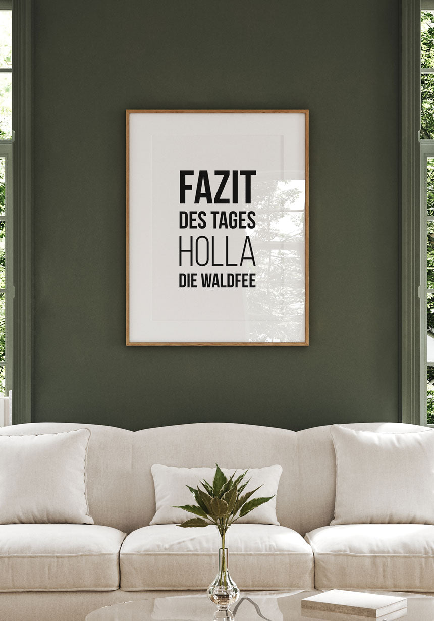Poster Spruch Poster Holla the forest fairy for the living room