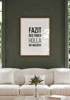 Poster Spruch Poster Holla the forest fairy for the living room