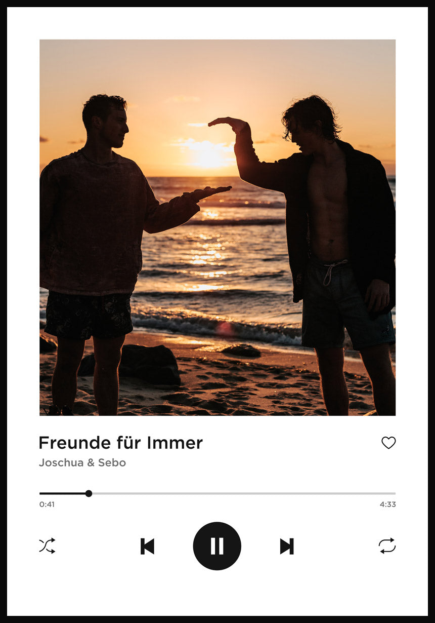 personalisierbares Freundesposter als Stream mit Bild Jungs