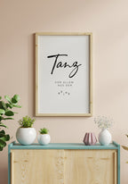typography Poster - Dance above all from the series on sideboard