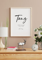 typography Poster - Dance especially from the series in the wooden frame