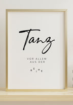 typography Poster - Dance especially from the series in the golden frame