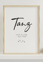 typography Poster - Dance especially from the row in front of white wall