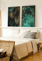 Poster Texture green gold in the bedroom