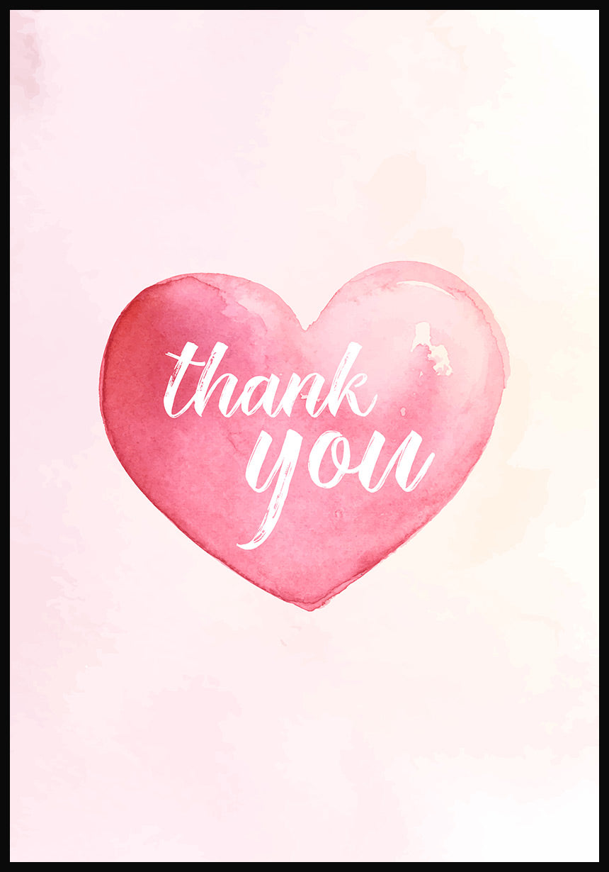 Thank You Poster mit Herz