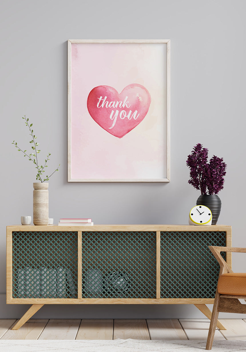 Thank You Poster mit Herz