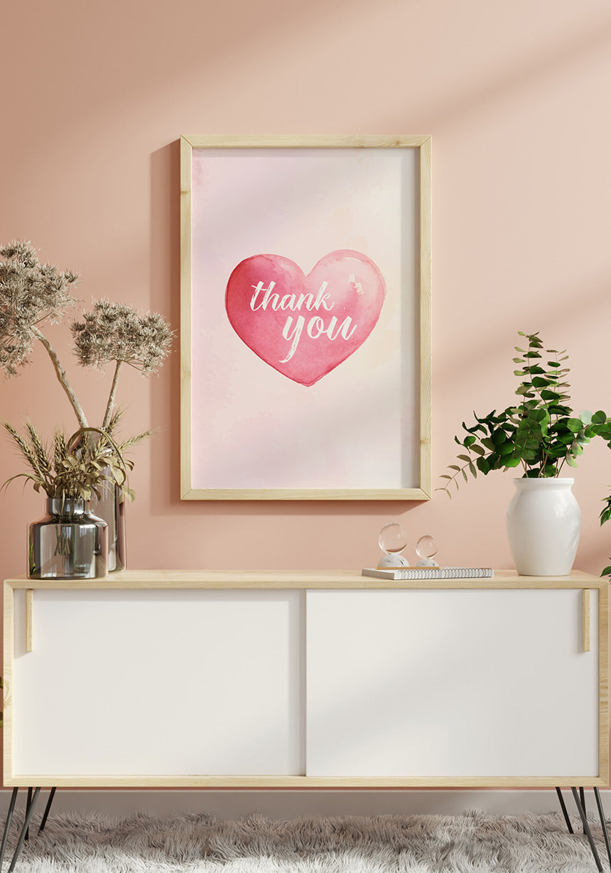 Thank You Poster mit Herz
