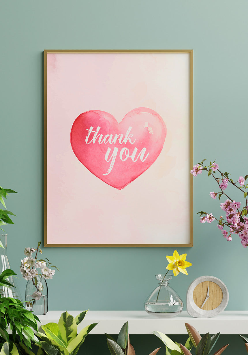 Thank You Poster mit Herz