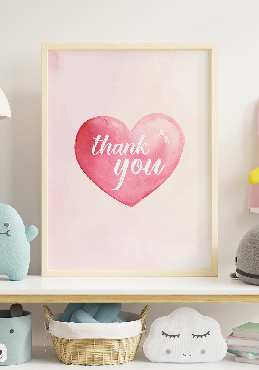 Thank You Poster mit Herz