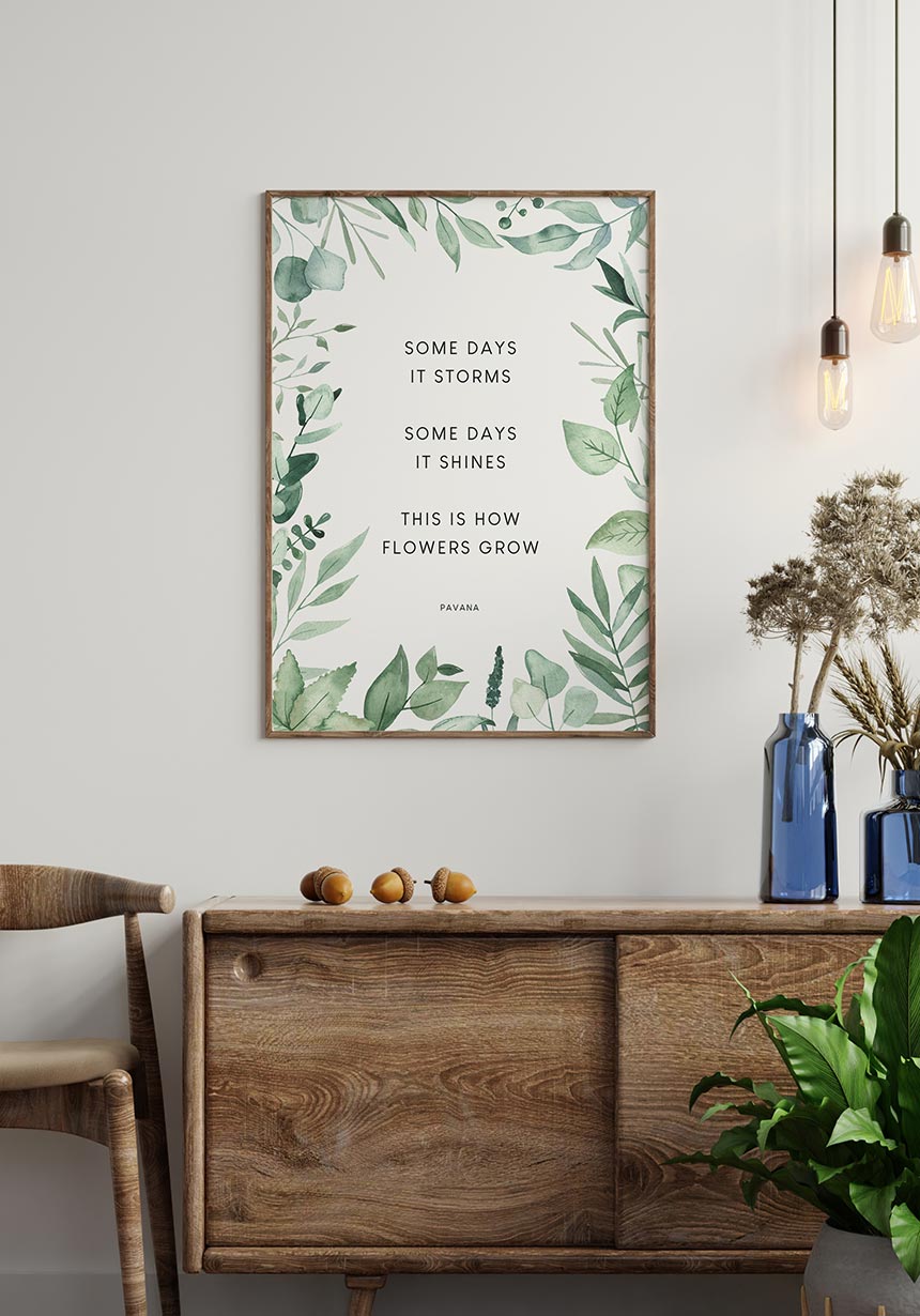 Poster this is how flower grow over shelf
