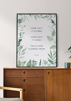 Poster this is how flower grow on white wall