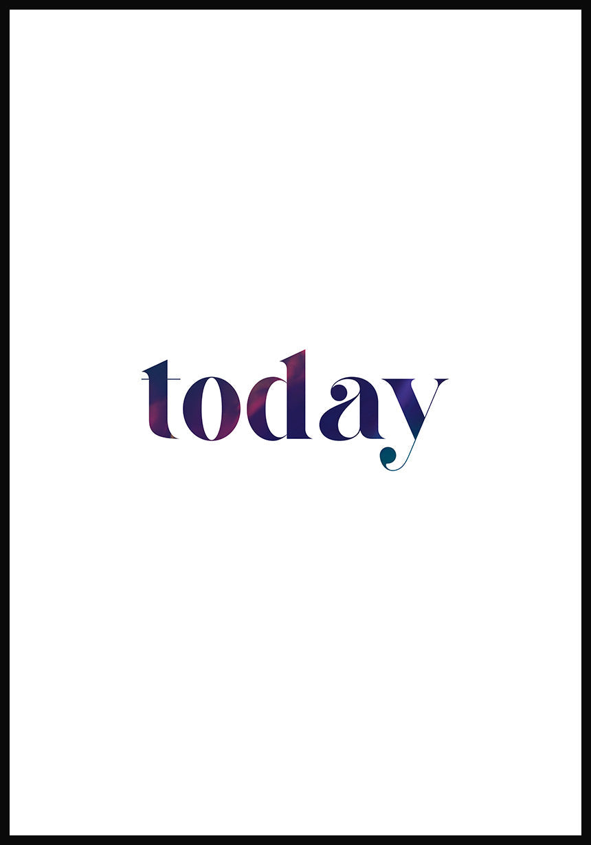 typography poster today