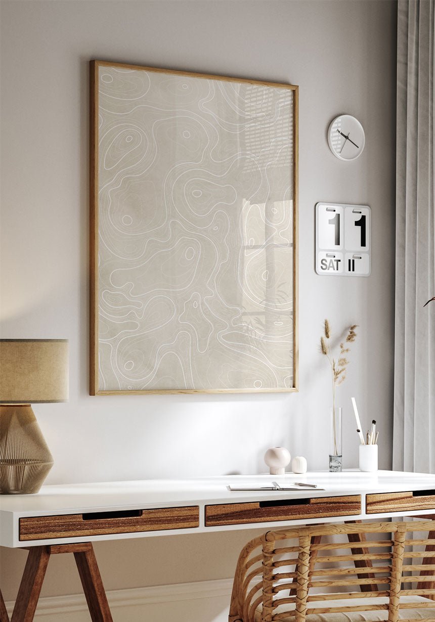 Poster Topography Illustration in the study
