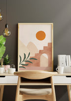 Poster staircase dunes Luna e sole in the study room