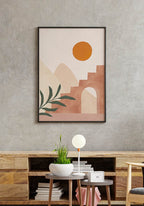 Poster stair dunes Luna e soles on concrete wall