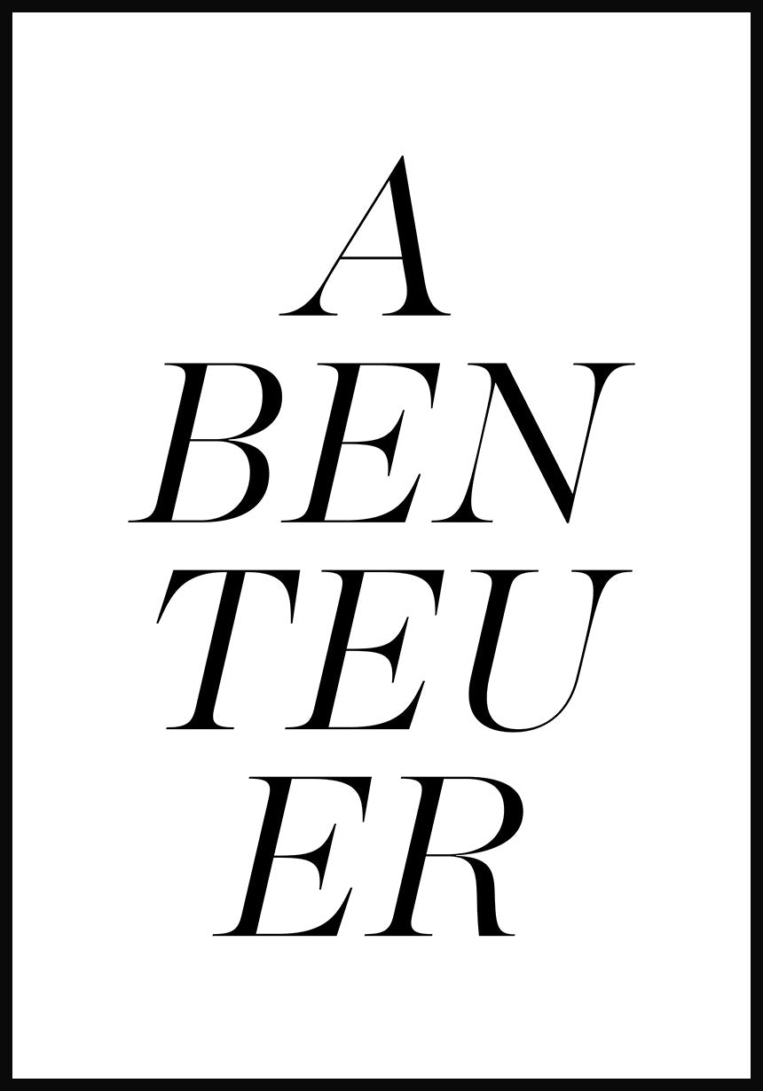 'Adventure' Typography Poster