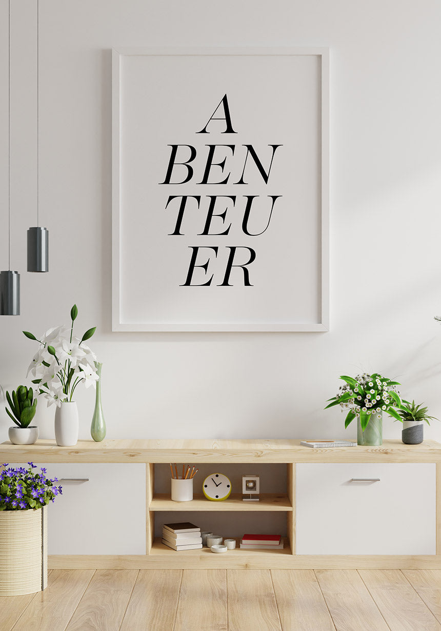 'Adventure' Typography Poster modern